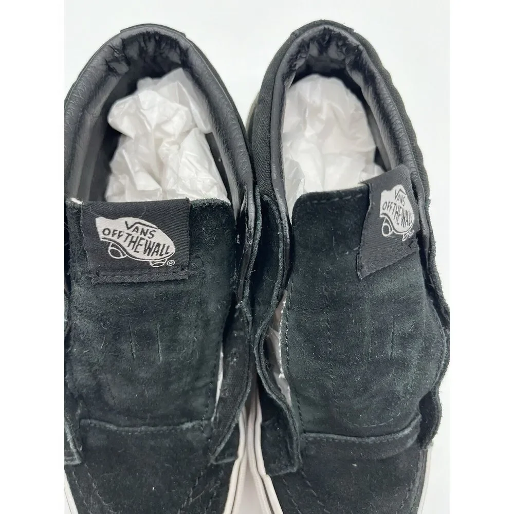 VANS SK8-Mid Black Embroidered Rose Skate Sneakers Shoes Women's‎ 5.5